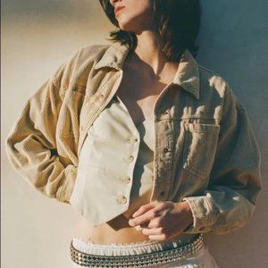 BDG Rodney Corduroy Cropped Button-Down Shirt